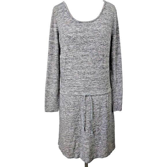 Daily Ritual Dress Women XL Super Soft Stretch Gray Drawstring Waist Long Sleeve - Picture 1 of 12